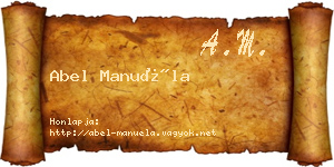 Abel Manuéla névjegykártya